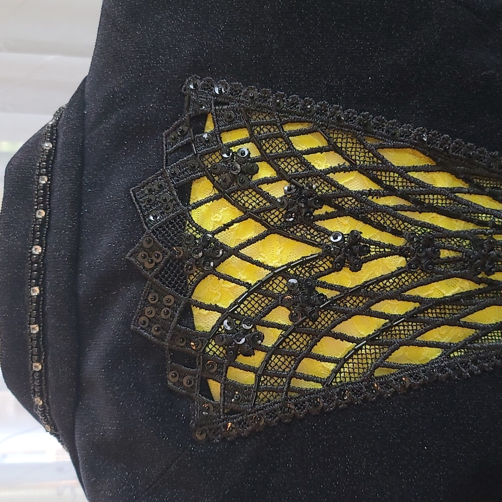 Bisou Bisou Black Sparkly Jacket - Picture 3 of 16